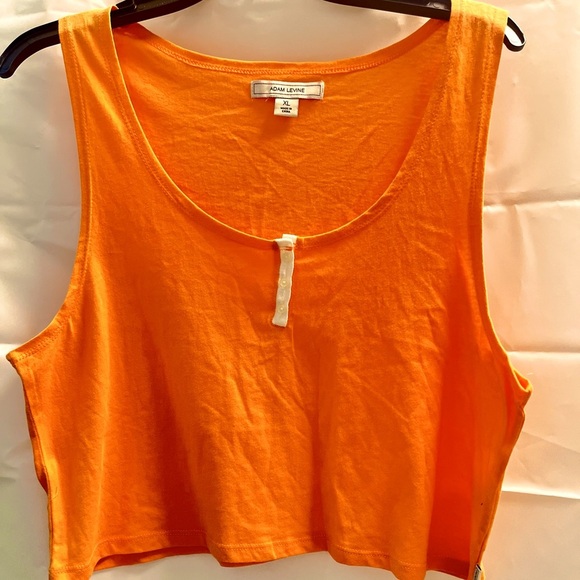 Adam Levine Orange Cropped Tank Top-XL NWOT - Picture 3 of 7